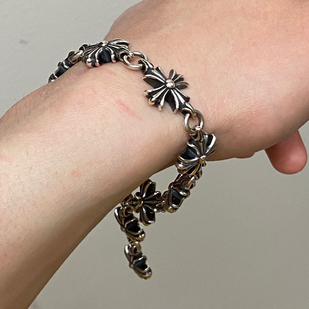 Chrome Hearts cut out cross bracelet